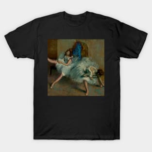 Edgar Degas Before the Ballet Ballerina Dancers Orange Autumn fall Gift For art admirer T-Shirt